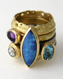 Fiona and Martins Opal 'Stacking Ring'